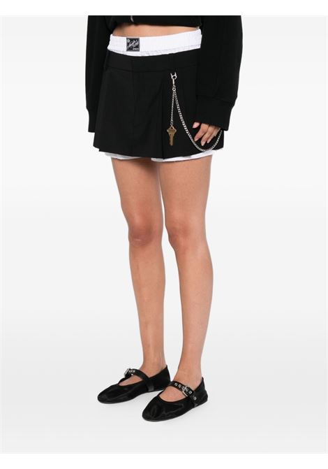 Black wool-blend chain-detail mini skort Alexander Wang - women ALEXANDER WANG | 1WC3254915965